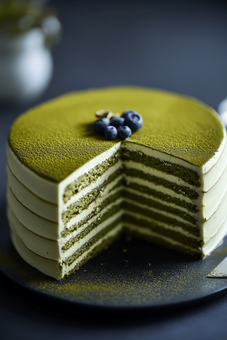 Matcha Crepe Cake Recipe