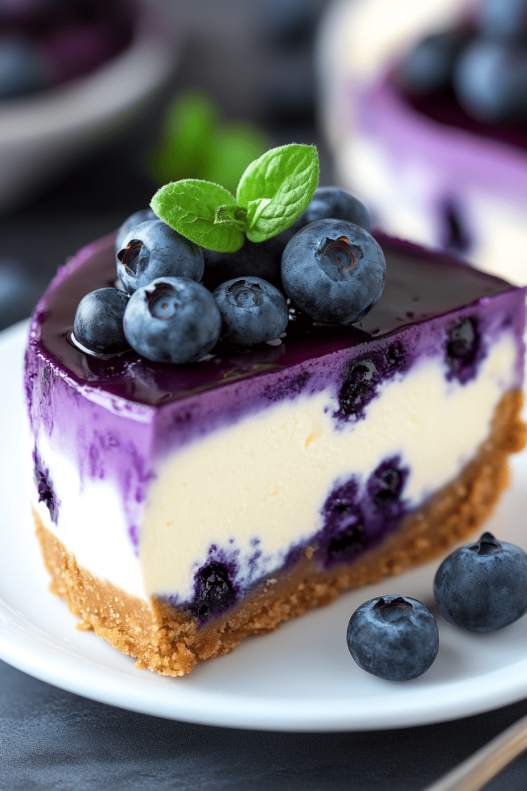 No-Bake Blueberry Cheesecake