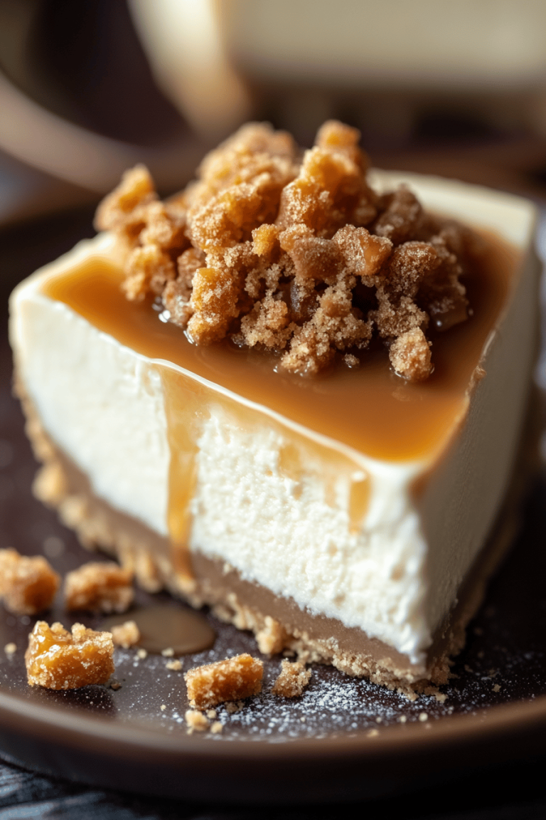 No-Bake Salted Caramel Cheesecake