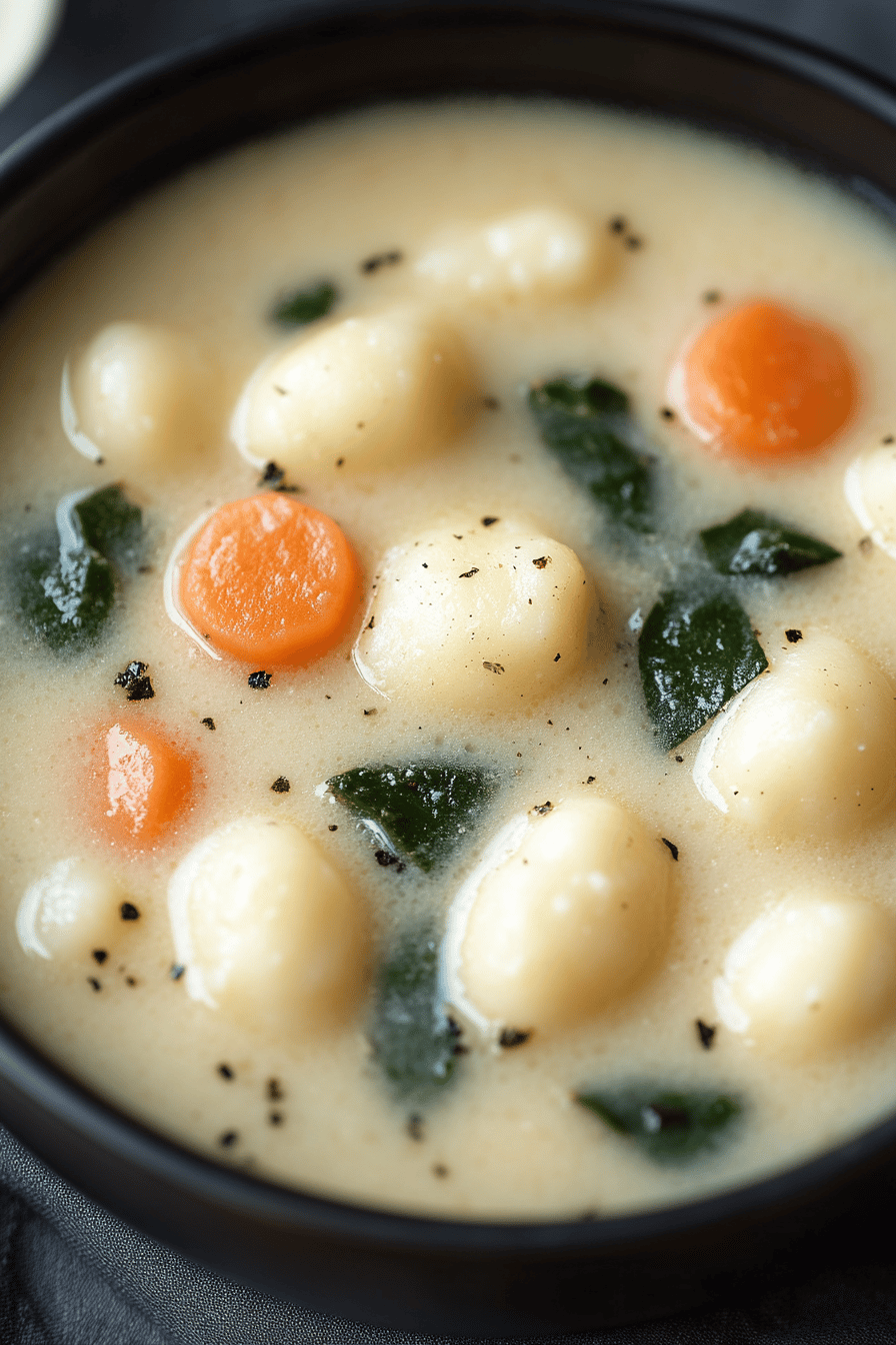 Olive Garden Chicken Gnocchi Soup Recipe ingredients organized and measured on kitchen counter