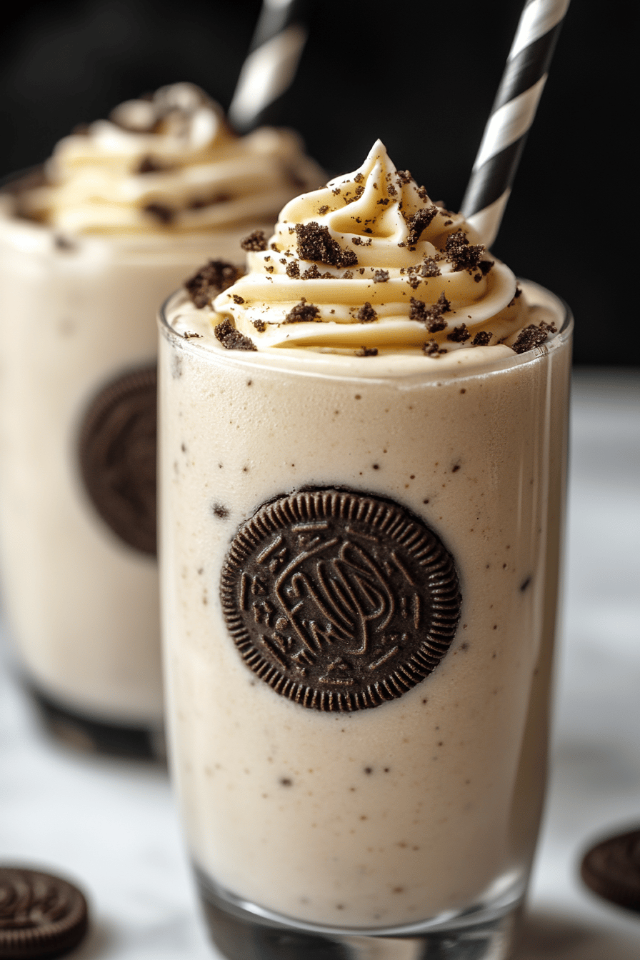 Oreo Milkshake Recipe final dish beautifully presented and ready to serve