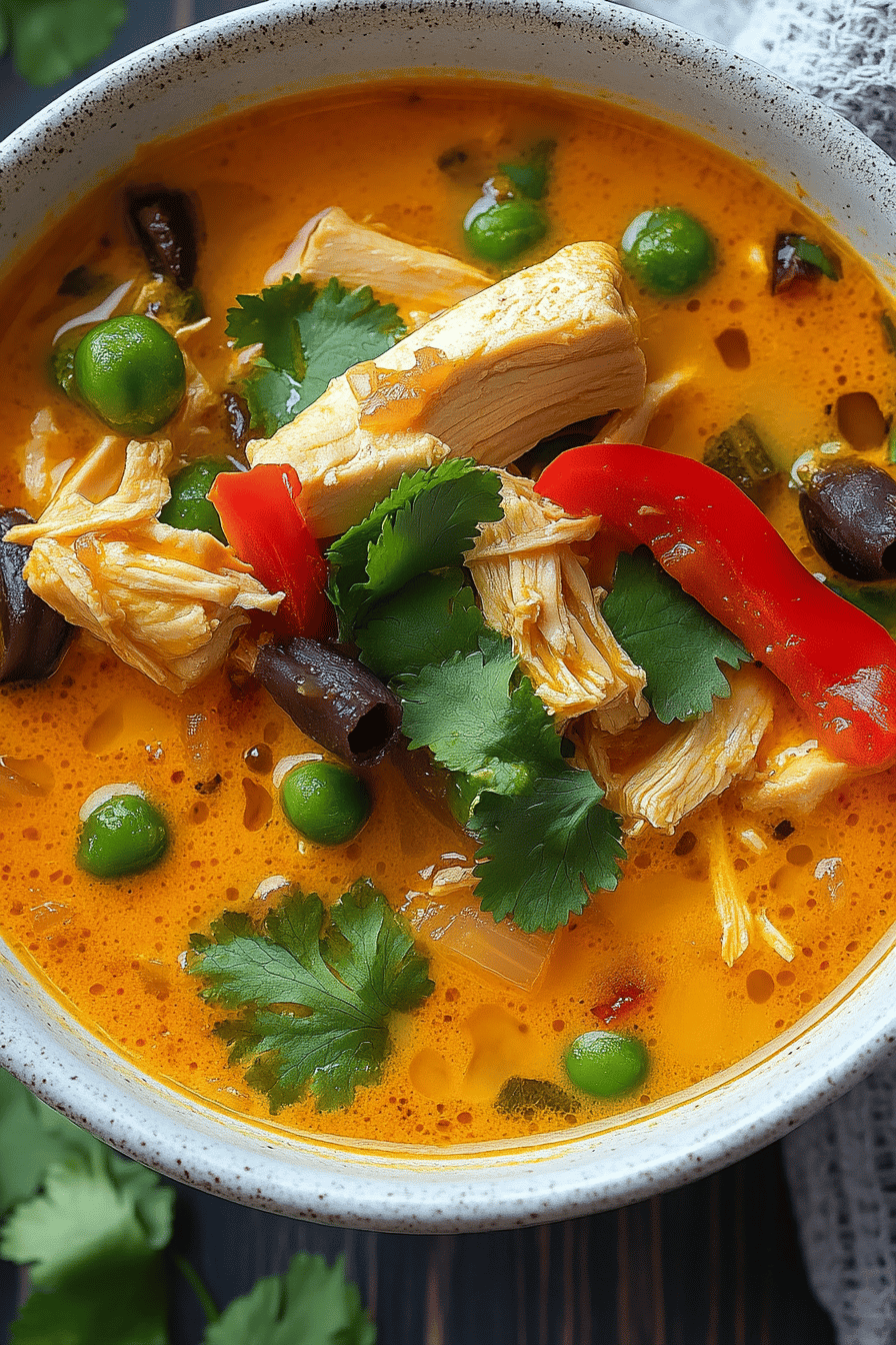 Panera Thai Chicken Soup Recipe final dish beautifully presented and ready to serve