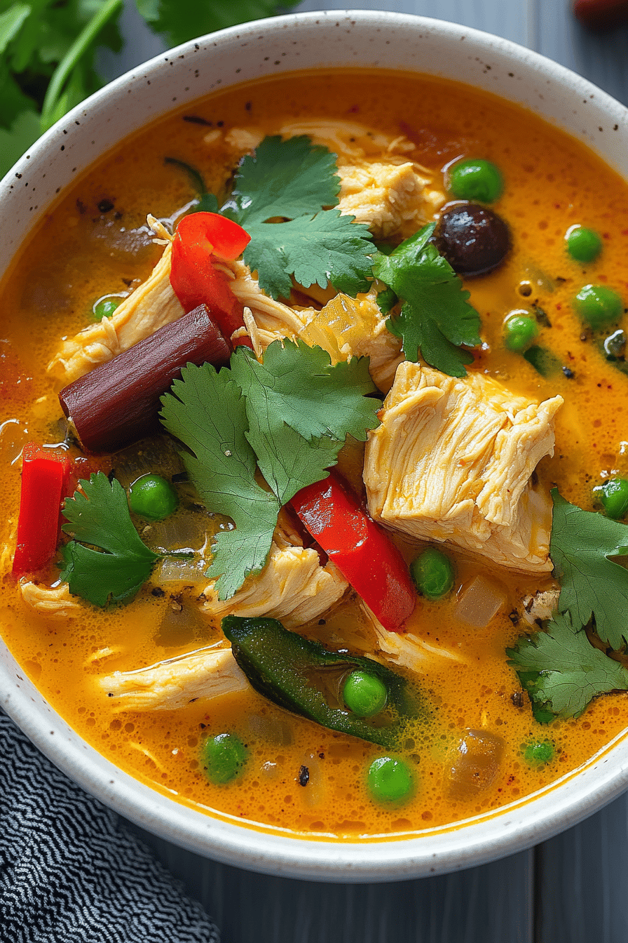 Panera Thai Chicken Soup Recipe ingredients organized and measured on kitchen counter