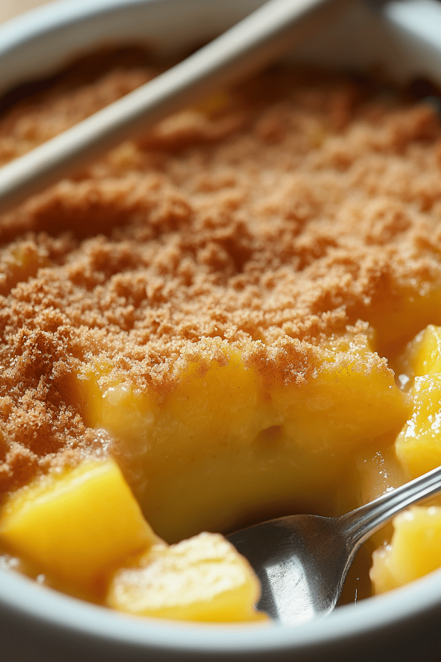 Paula Deen Pineapple Casserole final dish beautifully presented and ready to serve