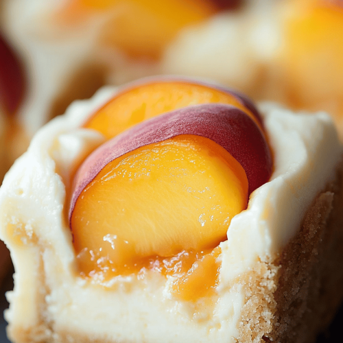 Peaches Cream Cheesecake Bars