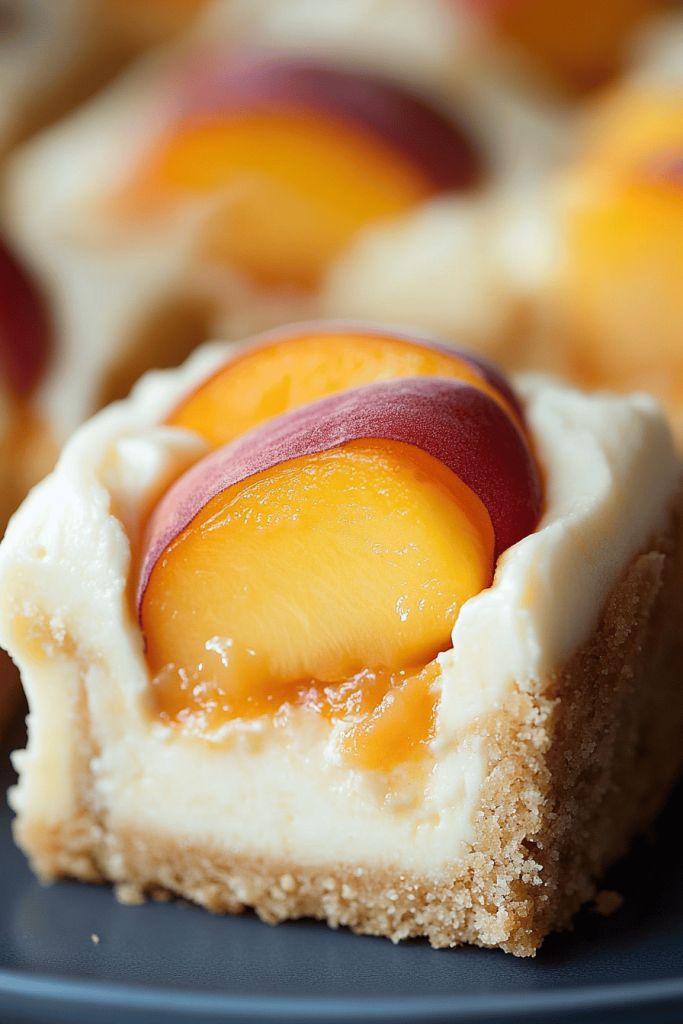 Peaches Cream Cheesecake Bars