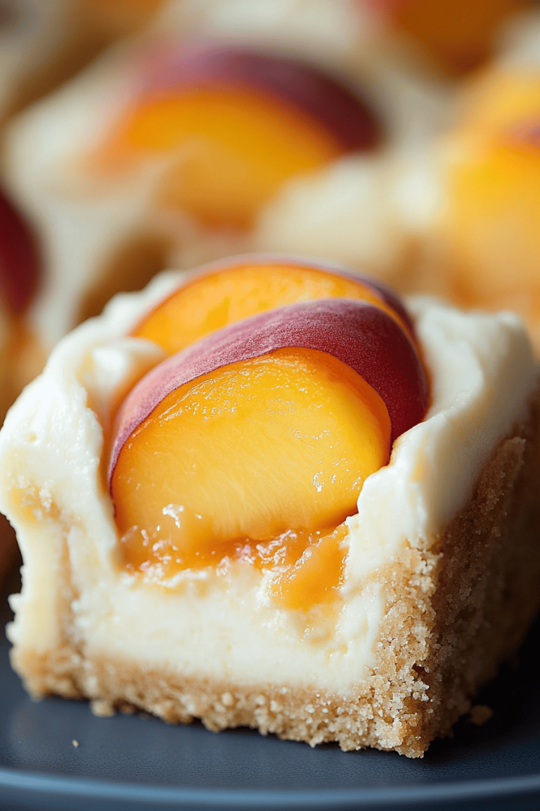 Peaches Cream Cheesecake Bars