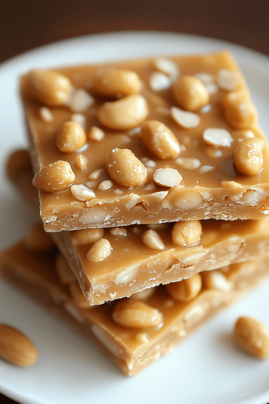 Peanut Brittle Recipe final dish beautifully presented and ready to serve