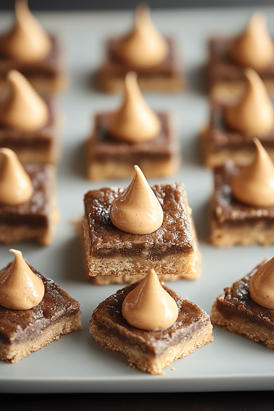 Peanut Butter Blossom Bars ingredients organized and measured on kitchen counter