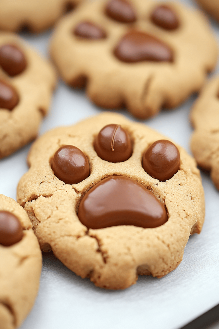 Peanut Butter Paw Print Cookies