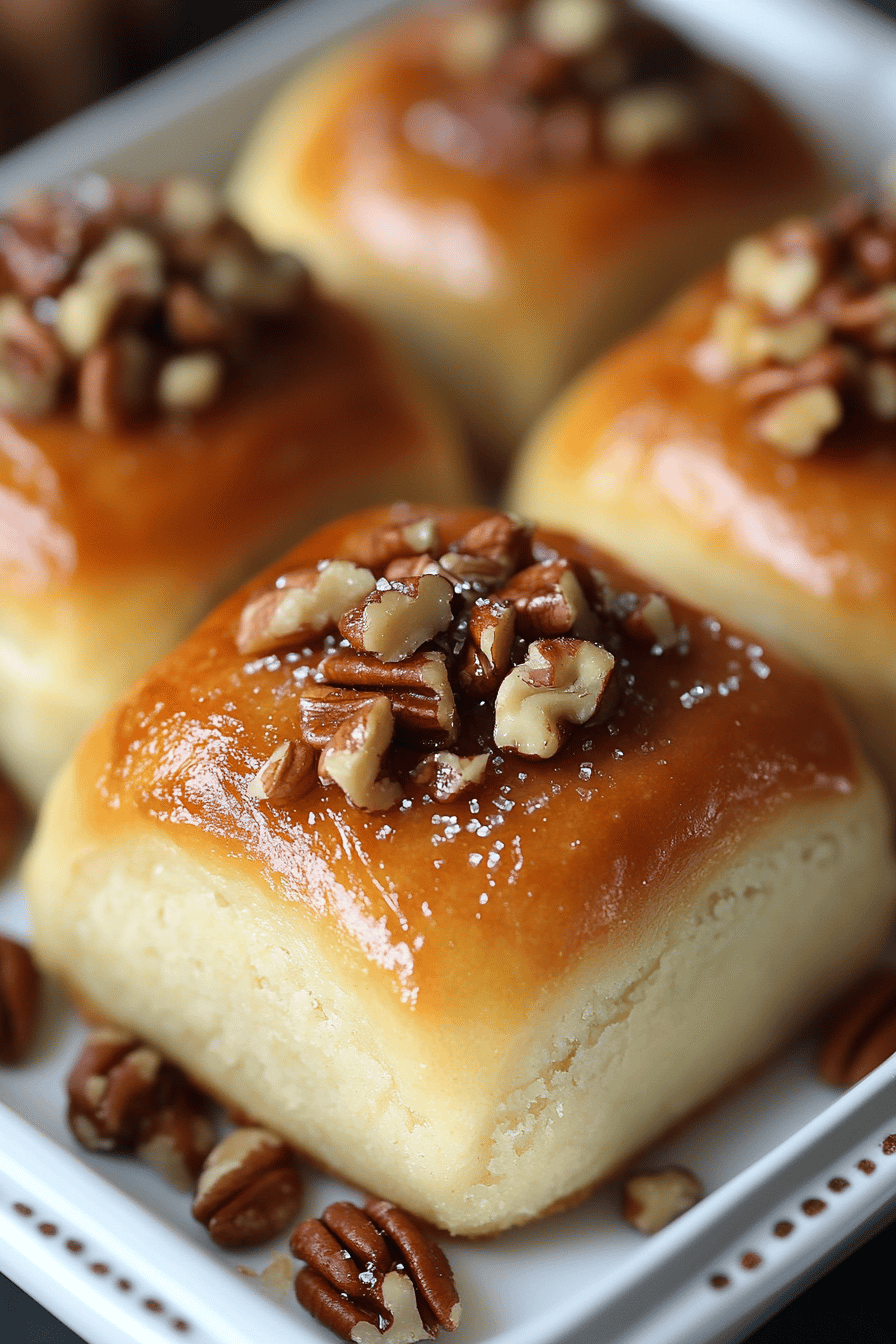 Pecan Cream Cheese Rolls final dish beautifully presented and ready to serve