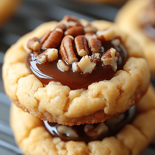 Pecan Pie Thumbprint Cookies