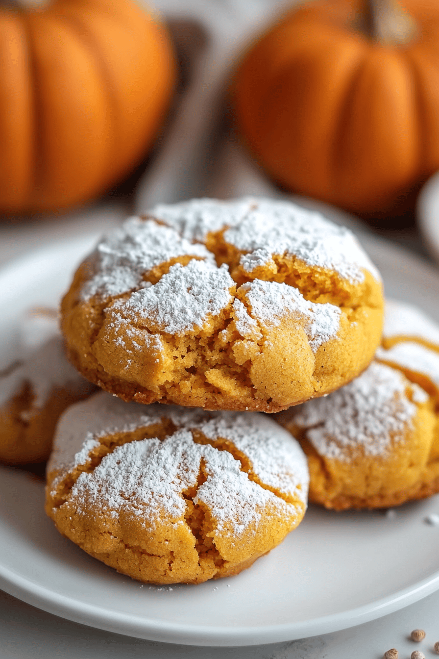 Pumpkin Crinkle Cookies ingredients organized and measured on kitchen counter