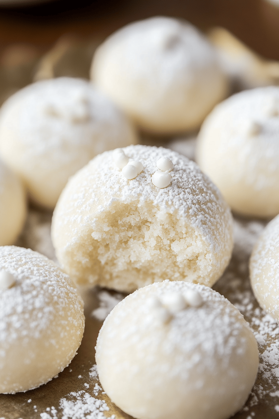 Russian Tea Cakes Recipe ingredients organized and measured on kitchen counter