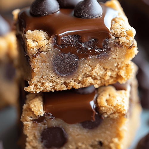 Salted Caramel Chocolate Chip Cookie Bars