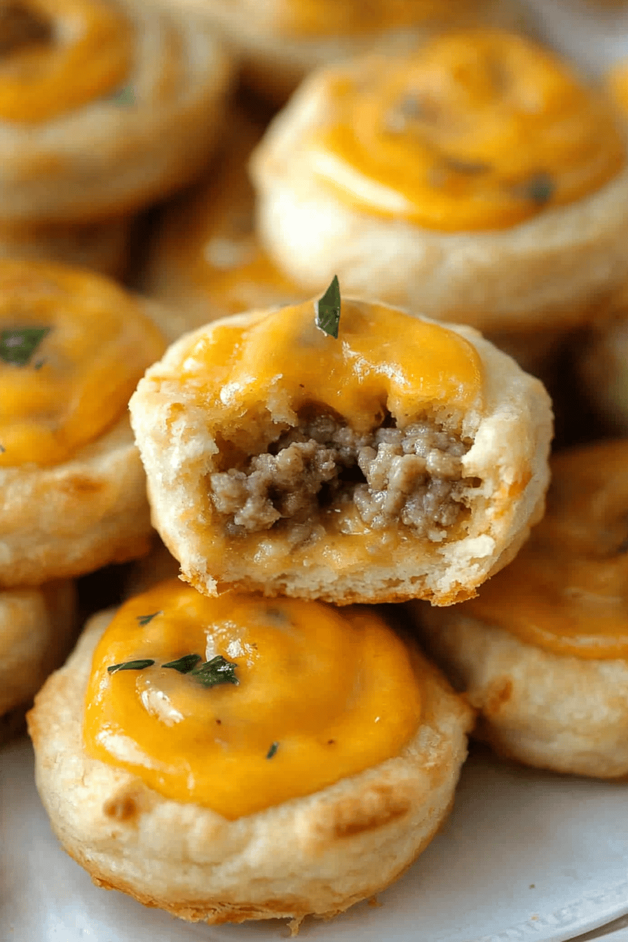 Sausage Cream Cheese Biscuits ingredients organized and measured on kitchen counter