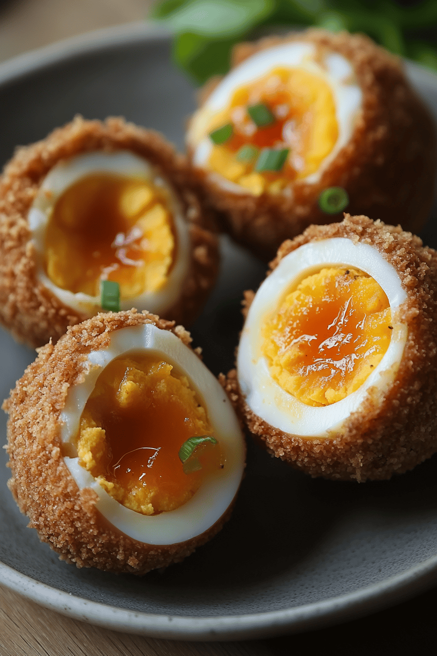 Scotch Eggs Recipe final dish beautifully presented and ready to serve