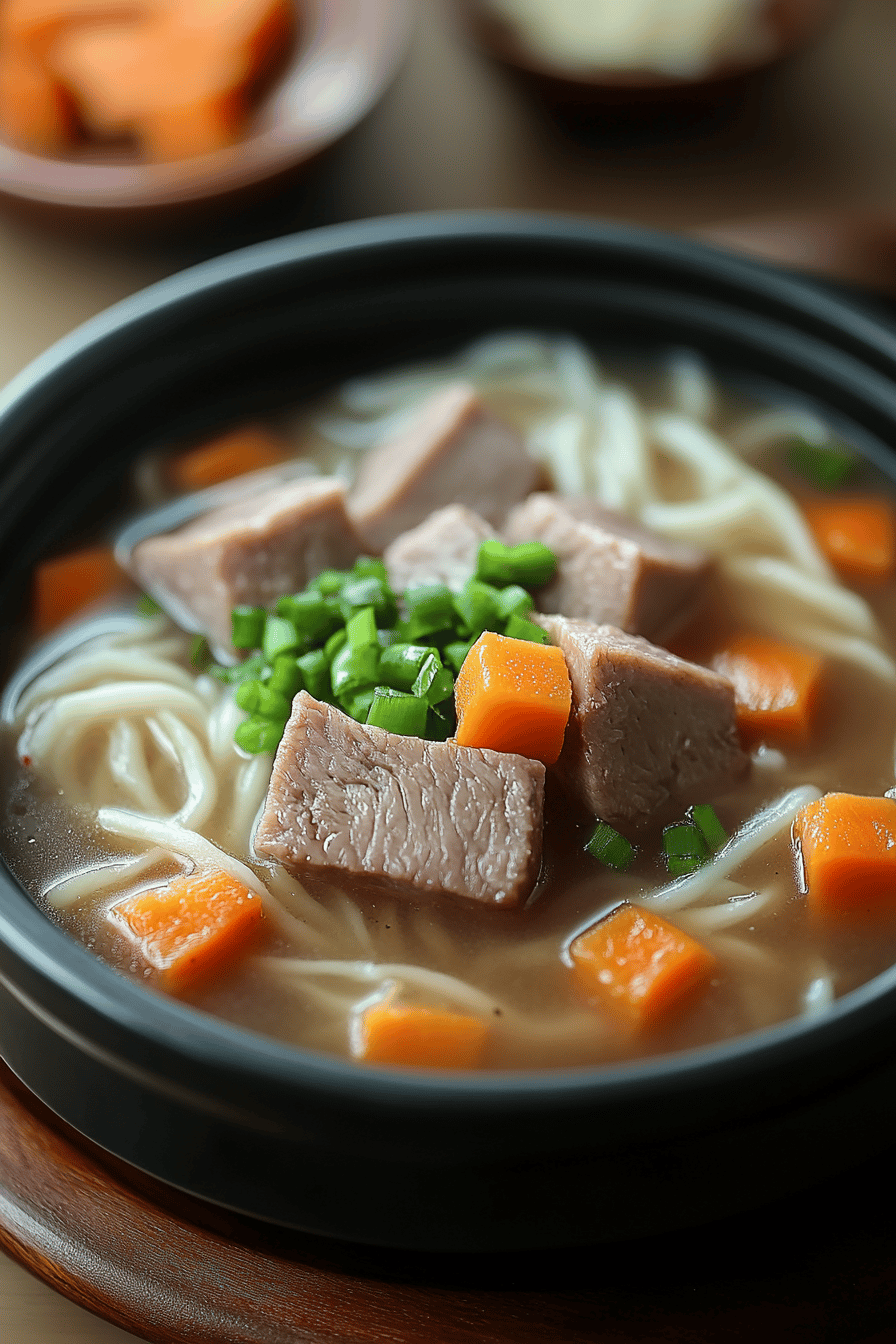 Seolleongtang Recipe final dish beautifully presented and ready to serve