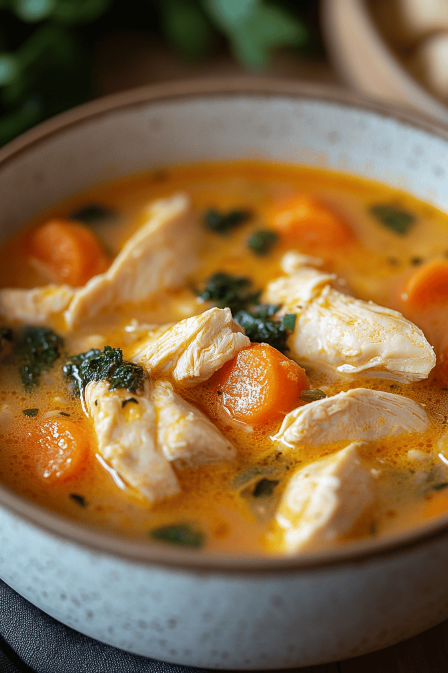 Sicilian Chicken Soup final dish beautifully presented and ready to serve