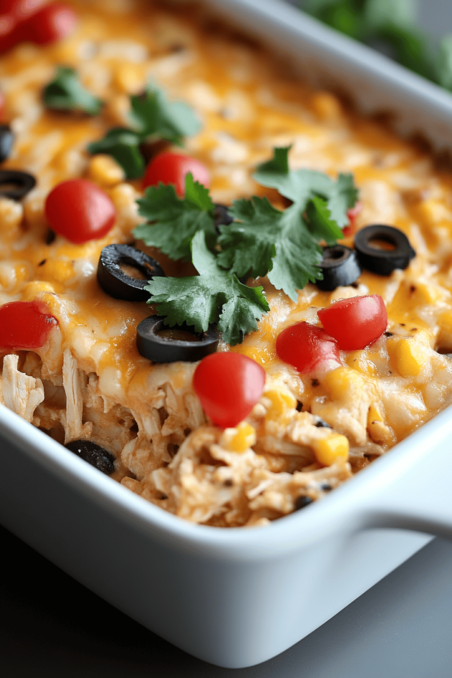 Southwest Chicken Casserole final dish beautifully presented and ready to serve