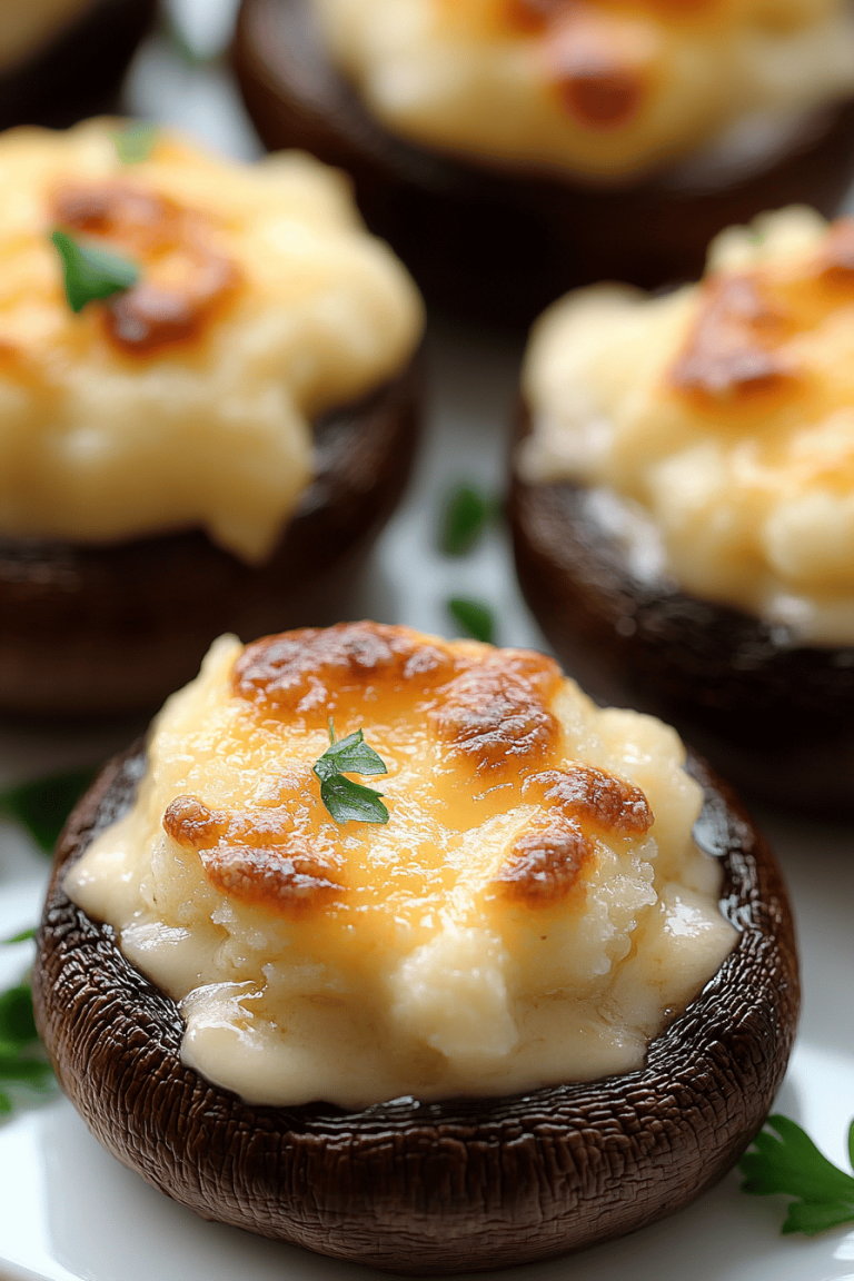 White Cheddar Stuffed Mushrooms