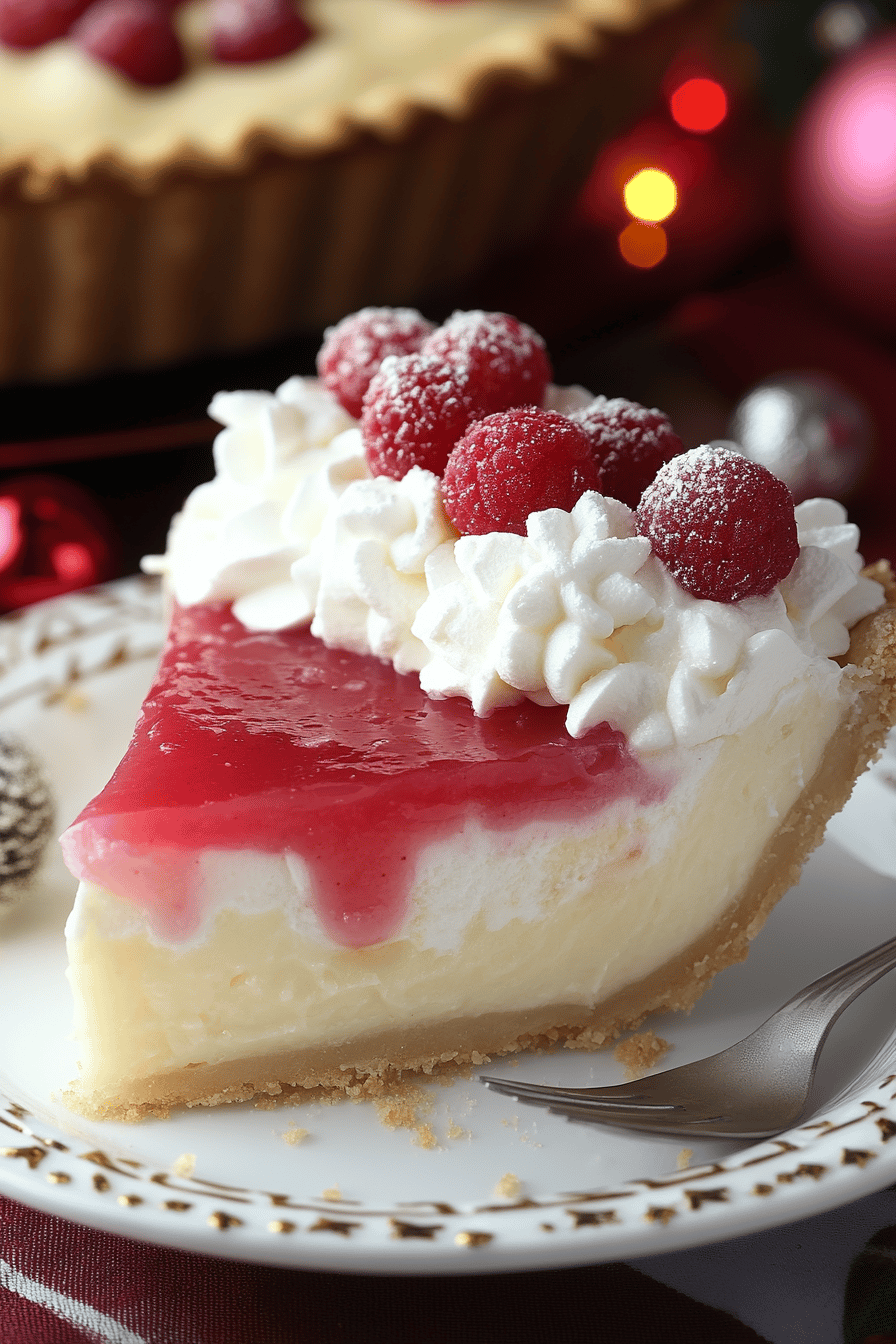 White Christmas Pie Recipe final dish beautifully presented and ready to serve