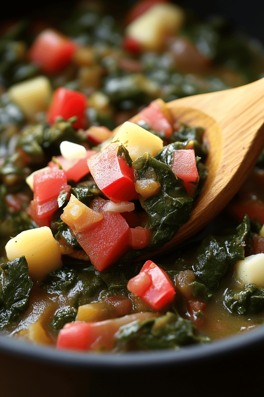 callaloo and saltfish recipe final dish beautifully presented and ready to serve
