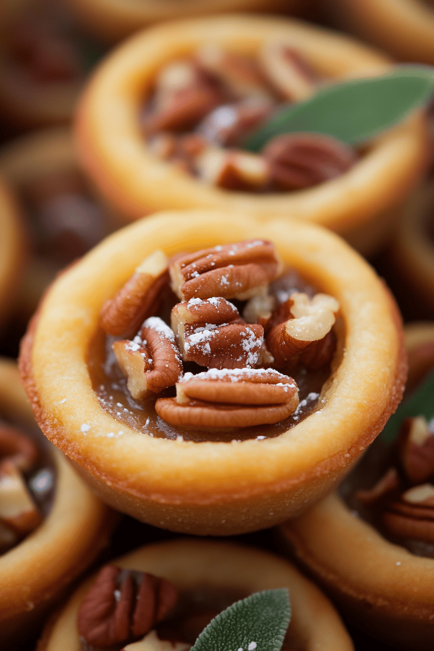 pecan tassies recipe ingredients organized and measured on kitchen counter