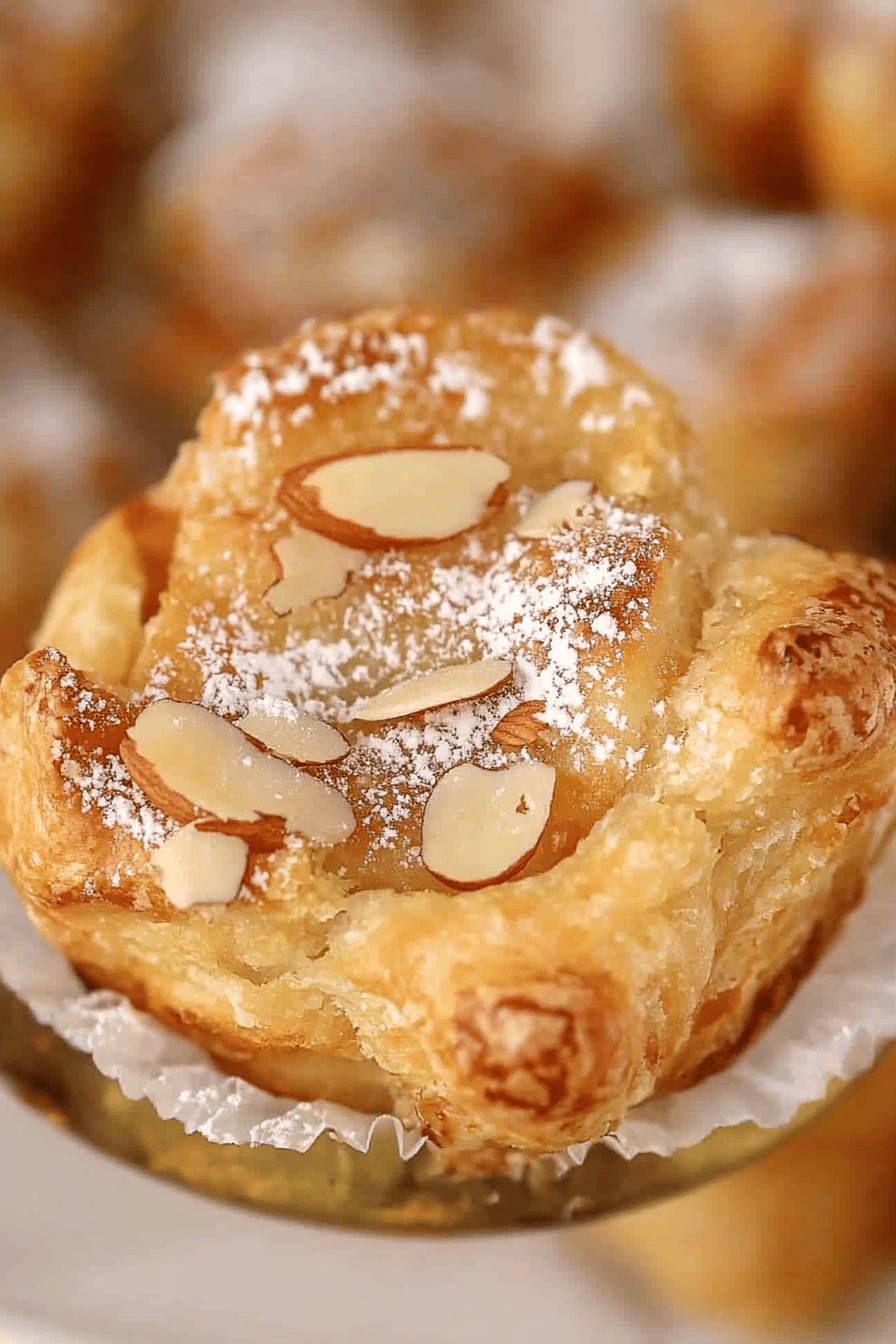 Almond Croissant Bites final dish beautifully presented and ready to serve