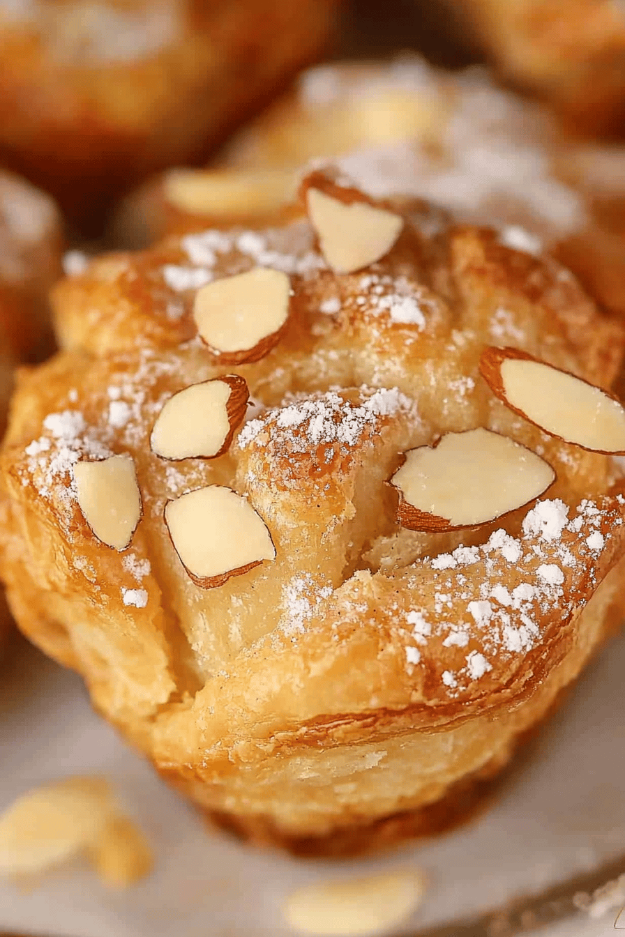 Almond Croissant Bites ingredients organized and measured on kitchen counter
