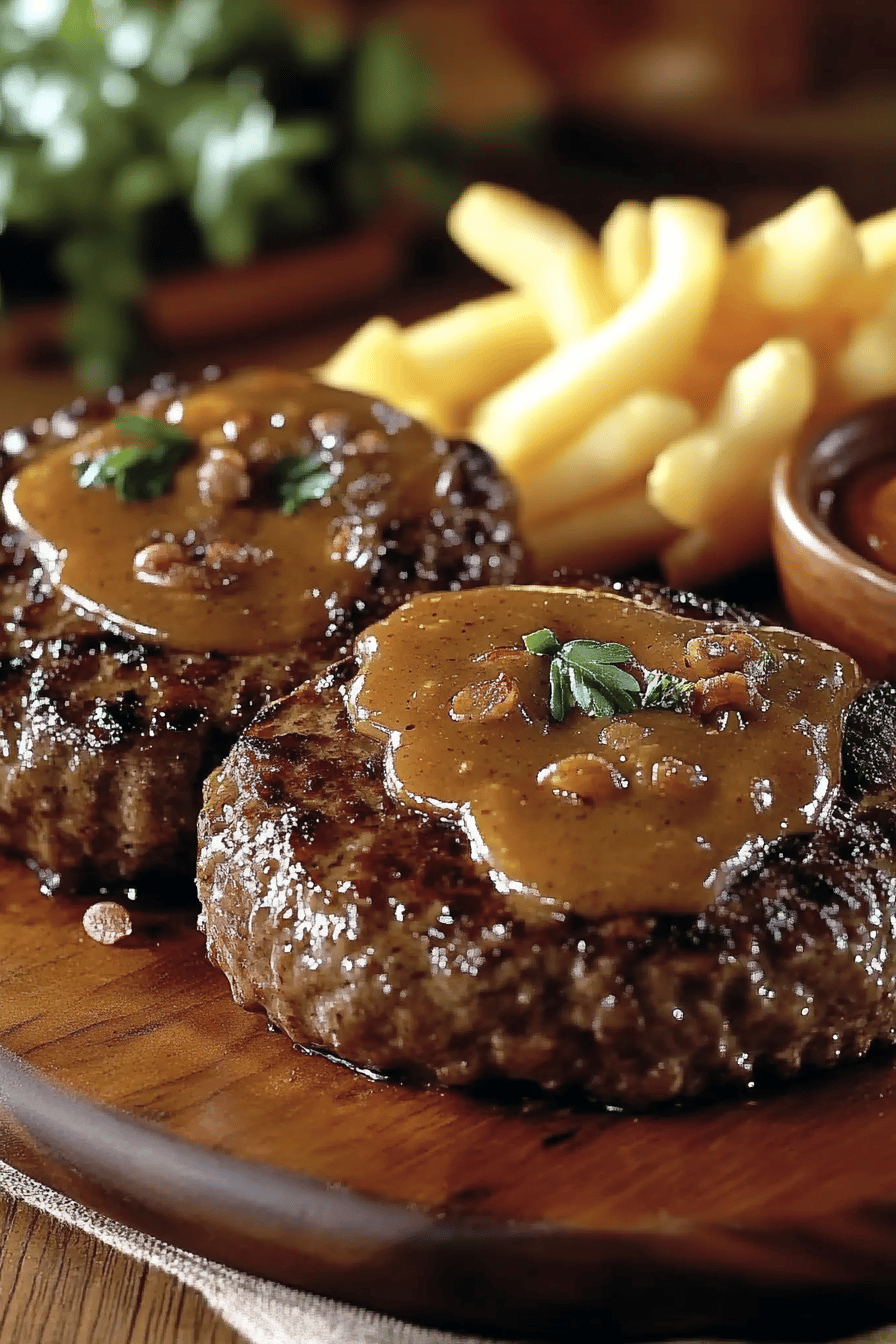 Amish Hamburger Steaks slice on plate showing perfect texture and swirl pattern