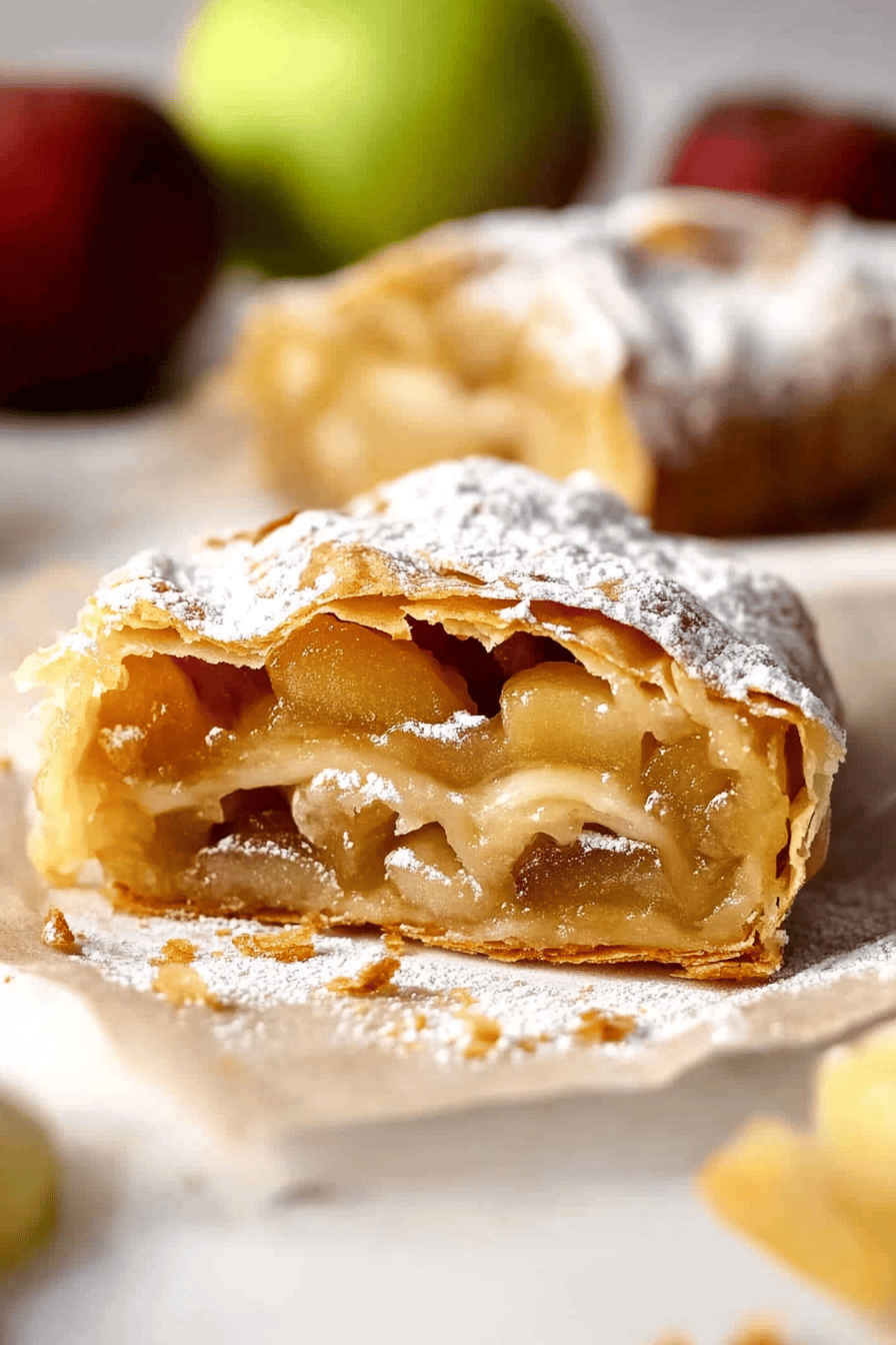 Apfelstrudel Recipe final dish beautifully presented and ready to serve