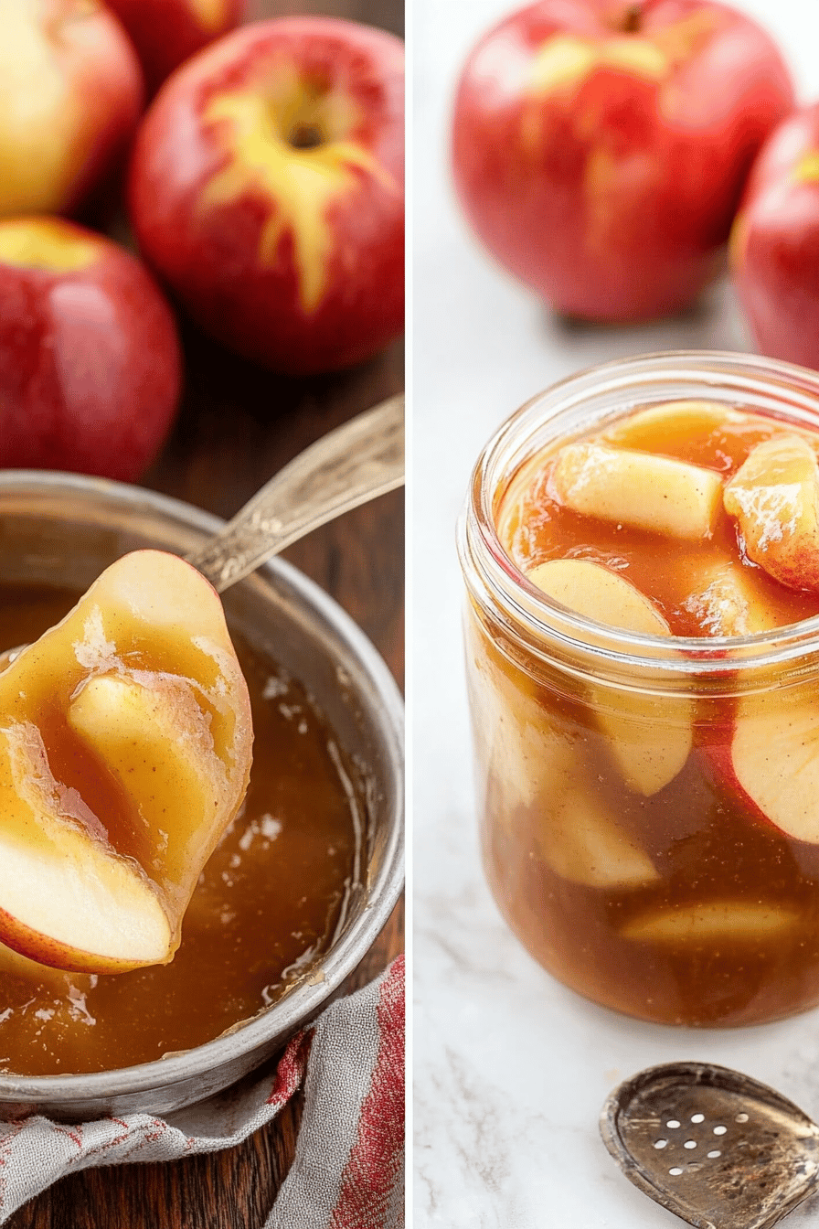 Apple Pie Filling Recipe ingredients organized and measured on kitchen counter