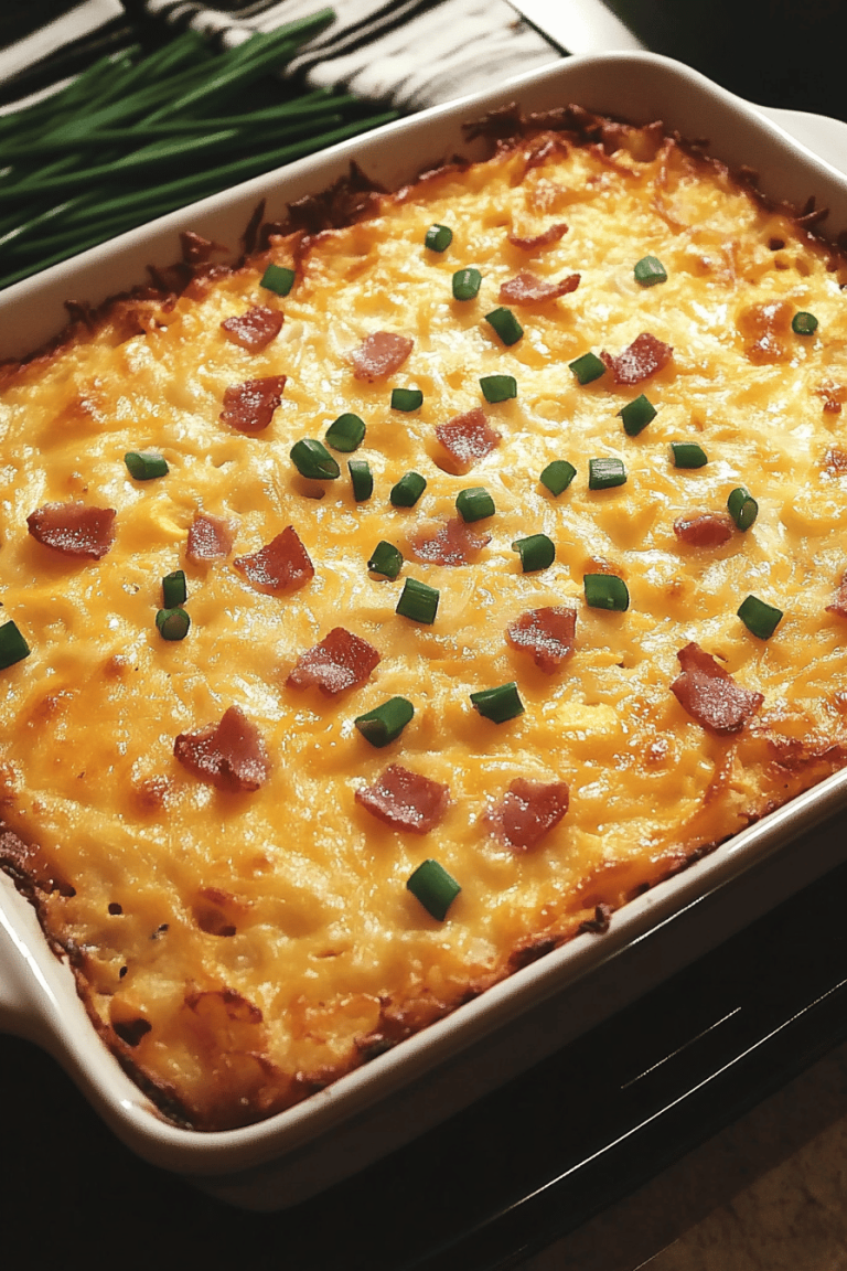 Bacon Egg Hash Brown Casserole