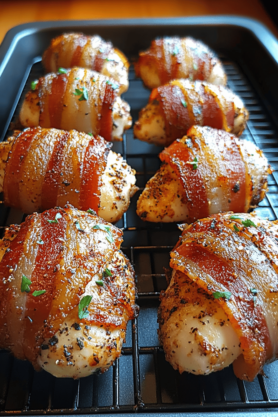 Bacon-Wrapped Chicken Tenders final dish beautifully presented and ready to serve