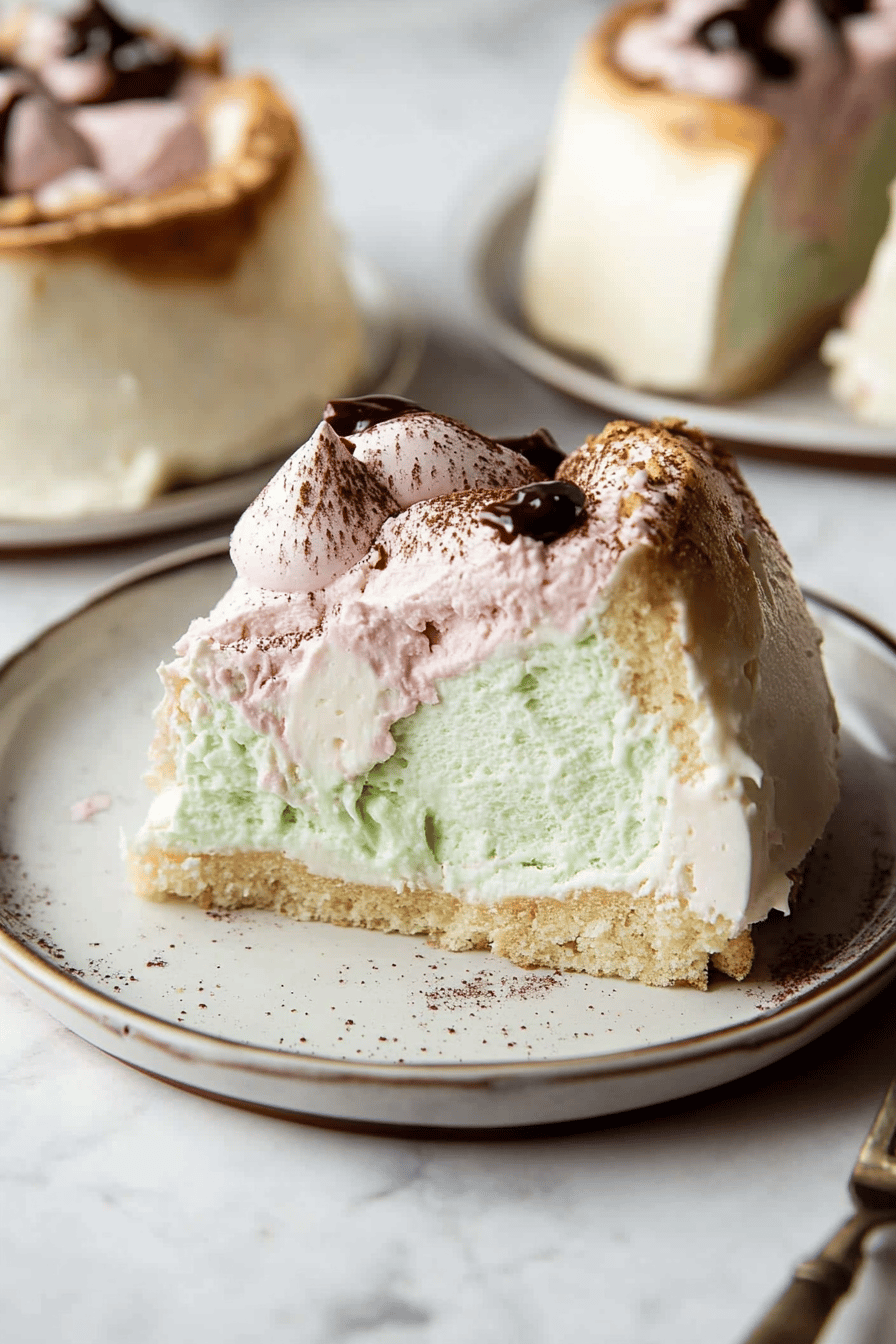 Baked Alaska Recipe final dish beautifully presented and ready to serve