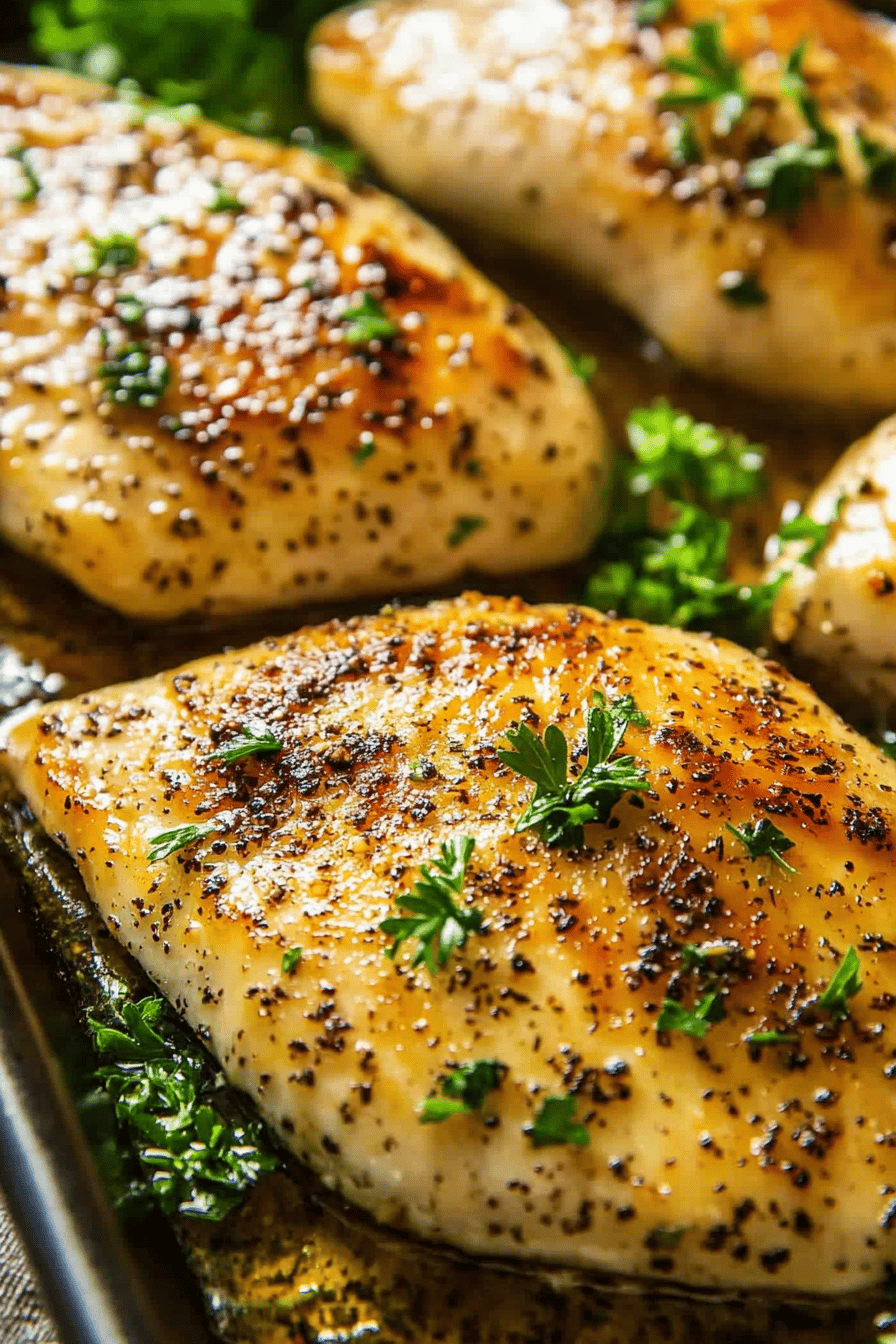 Baked Chicken Breasts slice on plate showing perfect texture and swirl pattern