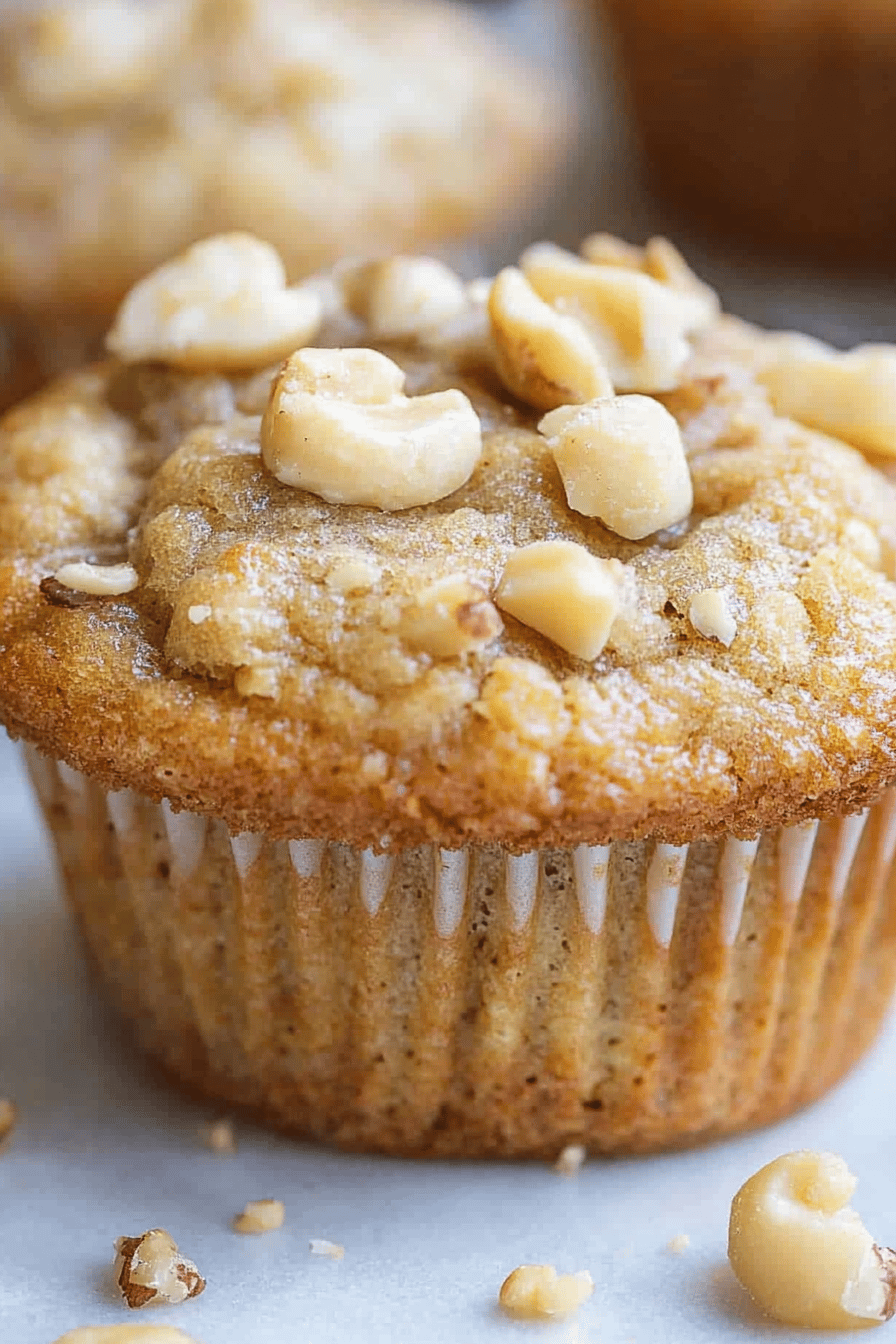 Banana Nut Muffins final dish beautifully presented and ready to serve