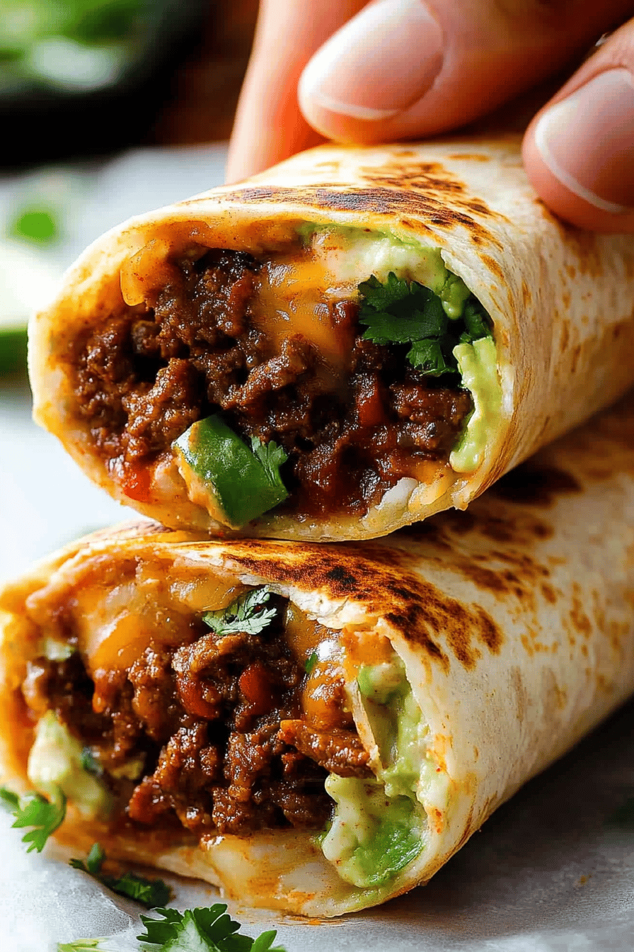 Beef Burritos Recipe final dish beautifully presented and ready to serve