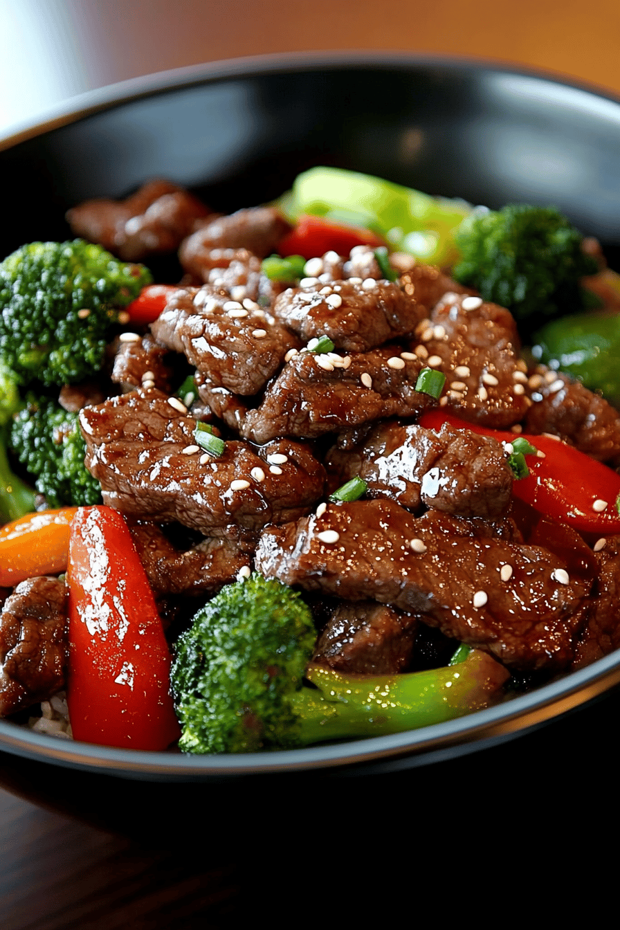 Beef Stir-Fry Recipe final dish beautifully presented and ready to serve