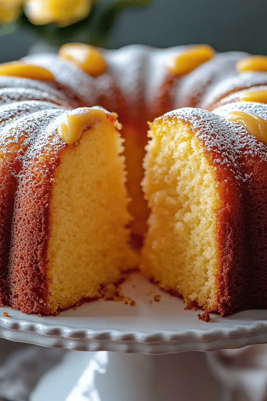 Black People's Pound Cake final dish beautifully presented and ready to serve