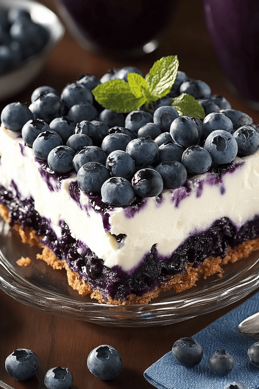 Blueberry Dessert Recipe final dish beautifully presented and ready to serve
