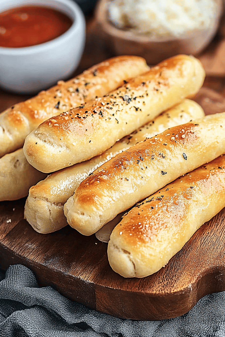 Breadsticks Recipe final dish beautifully presented and ready to serve