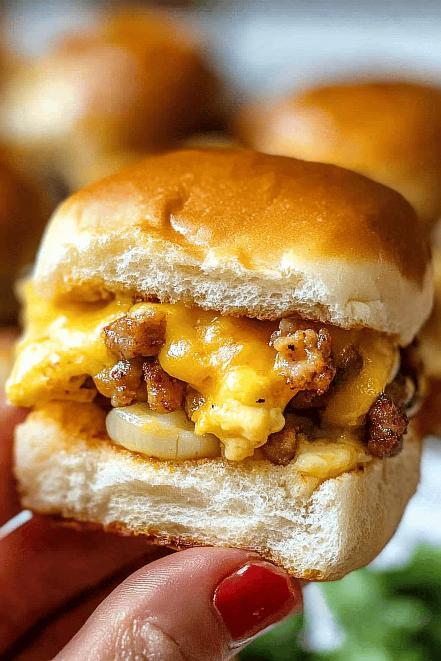 Breakfast Sliders Recipe final dish beautifully presented and ready to serve