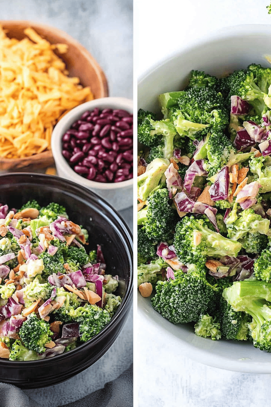 Broccoli Salad Recipe final dish beautifully presented and ready to serve