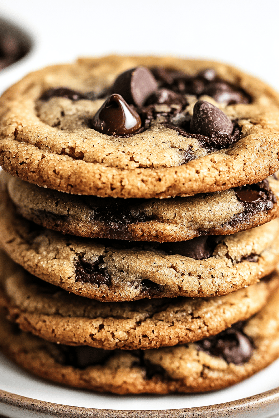 Brown Butter Chocolate Chip Cookies final dish beautifully presented and ready to serve