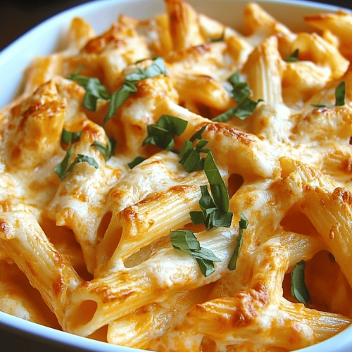 Buffalo Chicken Pasta Bake