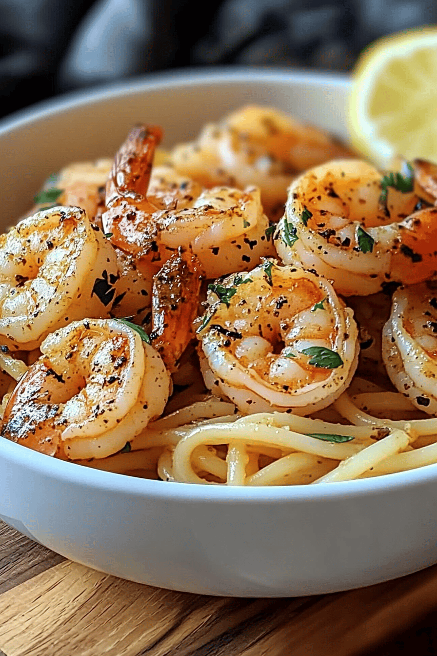 Cajun Shrimp Scampi ingredients organized and measured on kitchen counter