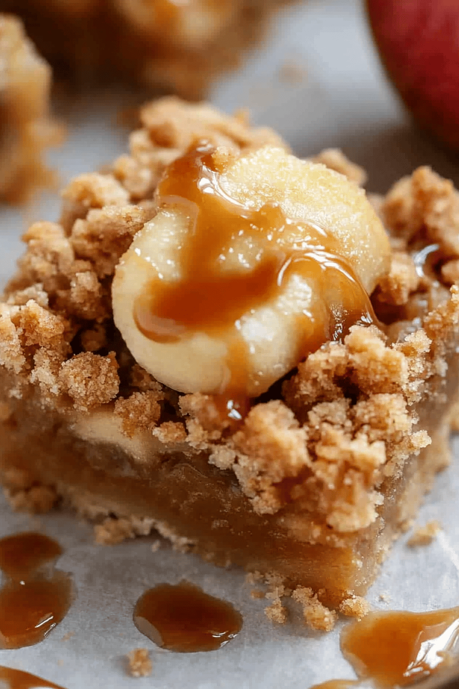 Caramel Apple Crumb Bars ingredients organized and measured on kitchen counter