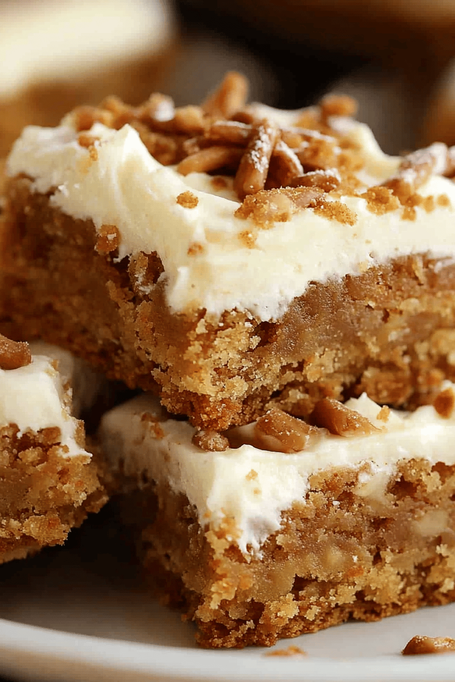 Carrot Cake Bars final dish beautifully presented and ready to serve